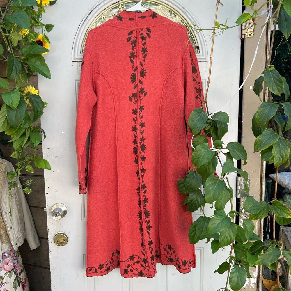 Stunning burnt orange embroidered